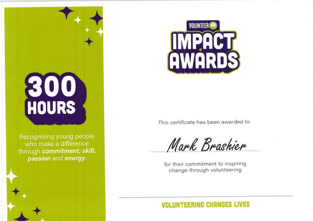 300 Hours Impact Award - Volunteer Now